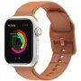 Jednobarevný silikonový řemínek pro Apple Watch Ultra 49mm / 46mm / 45mm / 44mm / 42mm - sedlově hnědý