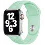 Silikonový řemínek se vzorem květin pro Apple Watch Ultra 49mm / 46mm / 45mm / 44mm / 42mm - pastelově zelený