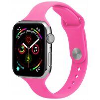 Tenký silikonový řemínek pro Apple Watch 42mm / 41mm / 40mm / 38mm - růžový