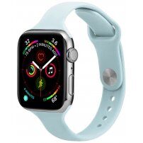 Tenký silikonový řemínek pro Apple Watch 42mm / 41mm / 40mm / 38mm - mentolový