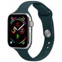 Tenký silikonový řemínek pro Apple Watch 42mm / 41mm / 40mm / 38mm - petrolejový