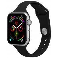 Tenký silikonový řemínek pro Apple Watch 42mm / 41mm / 40mm / 38mm - černý