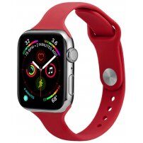 Tenký silikonový řemínek pro Apple Watch 42mm / 41mm / 40mm / 38mm - červený