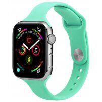 Tenký silikonový řemínek pro Apple Watch 42mm / 41mm / 40mm / 38mm - smaragdový