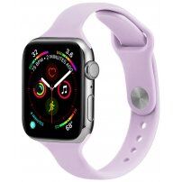 Tenký silikonový řemínek pro Apple Watch 42mm / 41mm / 40mm / 38mm - šeříkový