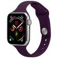 Tenký silikonový řemínek pro Apple Watch 42mm / 41mm / 40mm / 38mm - fialový