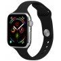 Tenký silikonový řemínek pro Apple Watch Ultra 49mm / 46mm / 45mm / 44mm / 42mm - černý