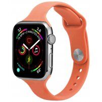 Tenký silikonový řemínek pro Apple Watch Ultra 49mm / 46mm / 45mm / 44mm / 42mm - oranžový