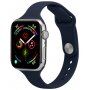 Tenký silikonový řemínek pro Apple Watch Ultra 49mm / 46mm / 45mm / 44mm / 42mm - tmavě modrý