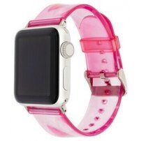 Transparentní silikonový řemínek pro Apple Watch 42mm / 41mm / 40mm / 38mm - růžový