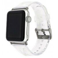 Transparentní silikonový řemínek pro Apple Watch 42mm / 41mm / 40mm / 38mm - čirý
