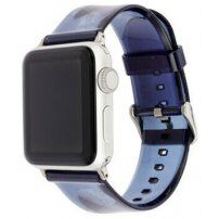 Transparentní silikonový řemínek pro Apple Watch 42mm / 41mm / 40mm / 38mm - tmavě modrý