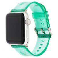 Transparentní silikonový řemínek pro Apple Watch 42mm / 41mm / 40mm / 38mm - tyrkysový