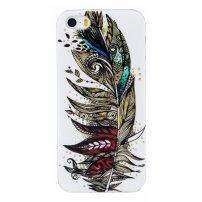 Ochranný kryt svítící ve tmě pro iPhone 5 / 5S / SE (2016) - pírko