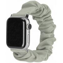 Elastický řemínek ve stylu gumičky pro Apple Watch 42mm / 41mm / 40mm / 38mm - světle šedý