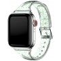 Transparentní řemínek s flitry pro Apple Watch 42mm / 41mm / 40mm / 38mm - zelený