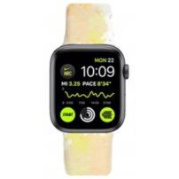 Silikonový řemínek se vzorem vodových barev pro Apple Watch 42mm / 41mm / 40mm / 38mm - žlutý