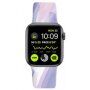 Silikonový řemínek se vzorem vodových barev pro Apple Watch 42mm / 41mm / 40mm / 38mm - fialový