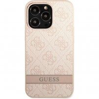 Guess 4G Stripe kryt pro iPhone 13 Pro Max - růžový