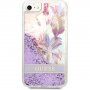 Guess Liquid Glitter Flower kryt pro iPhone 7 / 8 / SE (2020/2022) - fialový