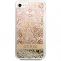 Guess Liquid Glitter Paisley kryt pro iPhone 7 / 8 / SE (2020/2022) - zlatý