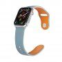 Kožený řemínek s kolíčkovým zapínáním pro Apple Watch 42mm / 41mm / 40mm / 38mm - modrý