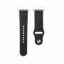 Kožený řemínek s kolíčkovým zapínáním pro Apple Watch 42mm / 41mm / 40mm / 38mm - černý