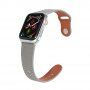 Kožený řemínek s kolíčkovým zapínáním pro Apple Watch 42mm / 41mm / 40mm / 38mm - šedý