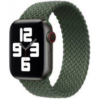 Nylonový řemínek s copánkovým vzorem pro Apple Watch 42mm / 41mm / 40mm / 38mm - XS - olivový