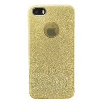 Třpytivý kryt pro iPhone 5 / 5S / SE (2016) - zlatý
