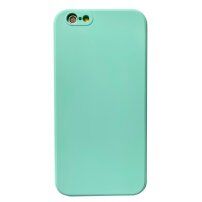Silikonový ochranný kryt s rovnými hranami pro iPhone 6 / 6S - světle modrý
