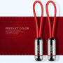 X-LEVEL elegantní USB / lightning kabel pro iPhone / iPad / iPod - 8cm - červený