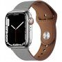Kožený řemínek s kolíčkovým zapínáním pro Apple Watch 42mm / 41mm / 40mm / 38mm - šedý