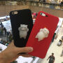 Ochranný kryt s 3D kočkou pro Apple iPhone 6 / 6S - černý