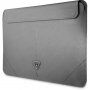 Guess Saffiano Triangle Metal Logo obálka pro iPad Pro 12,9" / MacBook do 14" - stříbrná