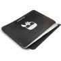 Karl Lagerfeld Head Embossed kožená obálka pro iPad Pro 12,9" / MacBook do 14" - černá