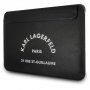 Karl Lagerfeld Saffiano RSG Embossed kožená obálka pro iPad Pro 12,9" / MacBook do 14" - černá