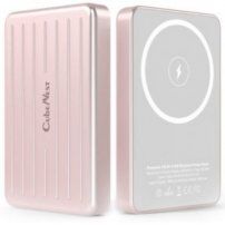 CubeNest S1B0 magnetická bezdrátová powerbanka s portem USB-C - 5 000 mAh - růžová
