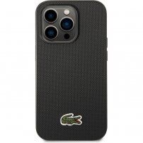 Lacoste Iconic Petit Pique Logo kryt pro iPhone 14 Pro Max - černý