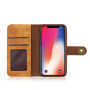 2v1 stylové odnímatelné flipové pouzdro pro Apple iPhone XS / iPhone X - světle hnědé