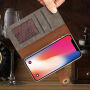 2v1 stylové odnímatelné flipové pouzdro pro Apple iPhone XS / iPhone X - šedé