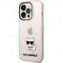 Karl Lagerfeld Choupette Logo kryt pro iPhone 14 Pro Max - růžový