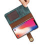 2v1 stylové odnímatelné flipové pouzdro pro Apple iPhone XS / iPhone X - zelené