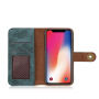 2v1 stylové odnímatelné flipové pouzdro pro Apple iPhone XS / iPhone X - zelené