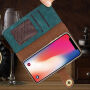 2v1 stylové odnímatelné flipové pouzdro pro Apple iPhone XS / iPhone X - modré