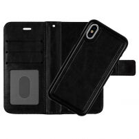 2v1 ochranné odnímatelné flipové pouzdro pro Apple iPhone XS / iPhone X - černé
