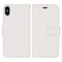 2v1 ochranné odnímatelné flipové pouzdro pro Apple iPhone XS / iPhone X - bílé