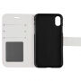2v1 ochranné odnímatelné flipové pouzdro pro Apple iPhone XS / iPhone X - bílé