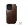 Nomad Leather Folio flipové pouzdro s MagSafe pro iPhone 14 Pro - hnědé