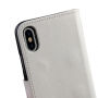 2v1 ochranné odnímatelné flipové pouzdro pro Apple iPhone XS / iPhone X - bílé